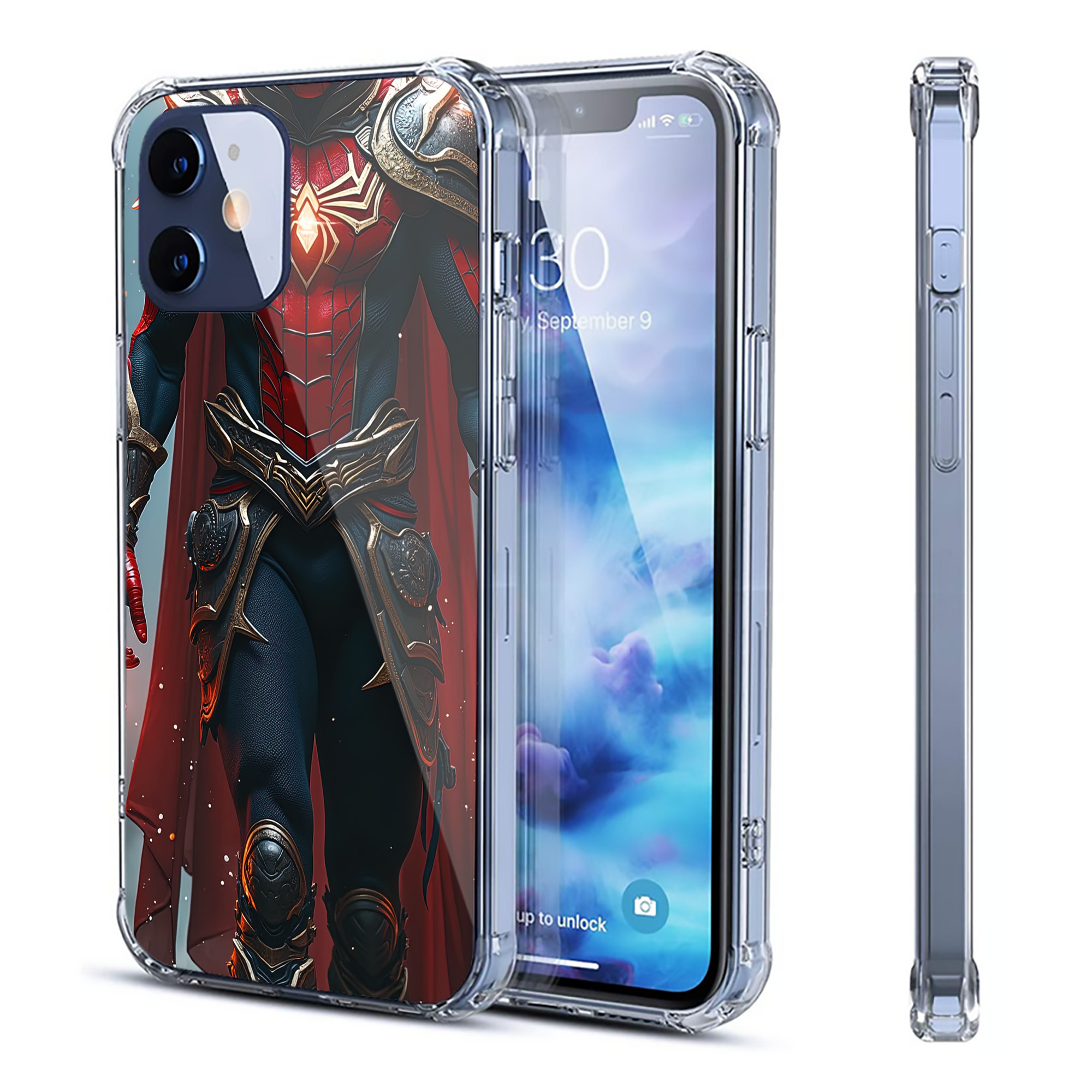 （画像用） Spider Man スパイダーマン 【iPhone 12シリーズ対応】透明スマホケース（クリアソフトケース）